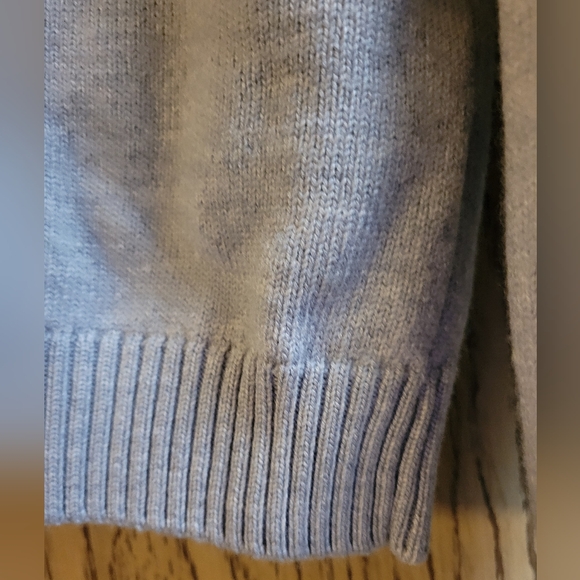 UNBOUND Heritage Knit Sweater 100% Merino Wool Men Size M Grey Quiet Luxury READ - Picture 11 of 16